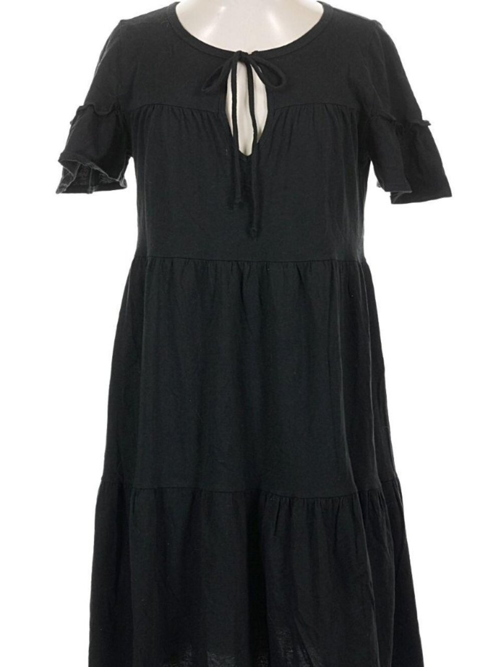 J.Crew Black Tie-Front Peplum Dress Women’s Size Small